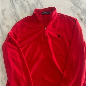 Polo by Ralph Lauren Red Zip Up Sweater